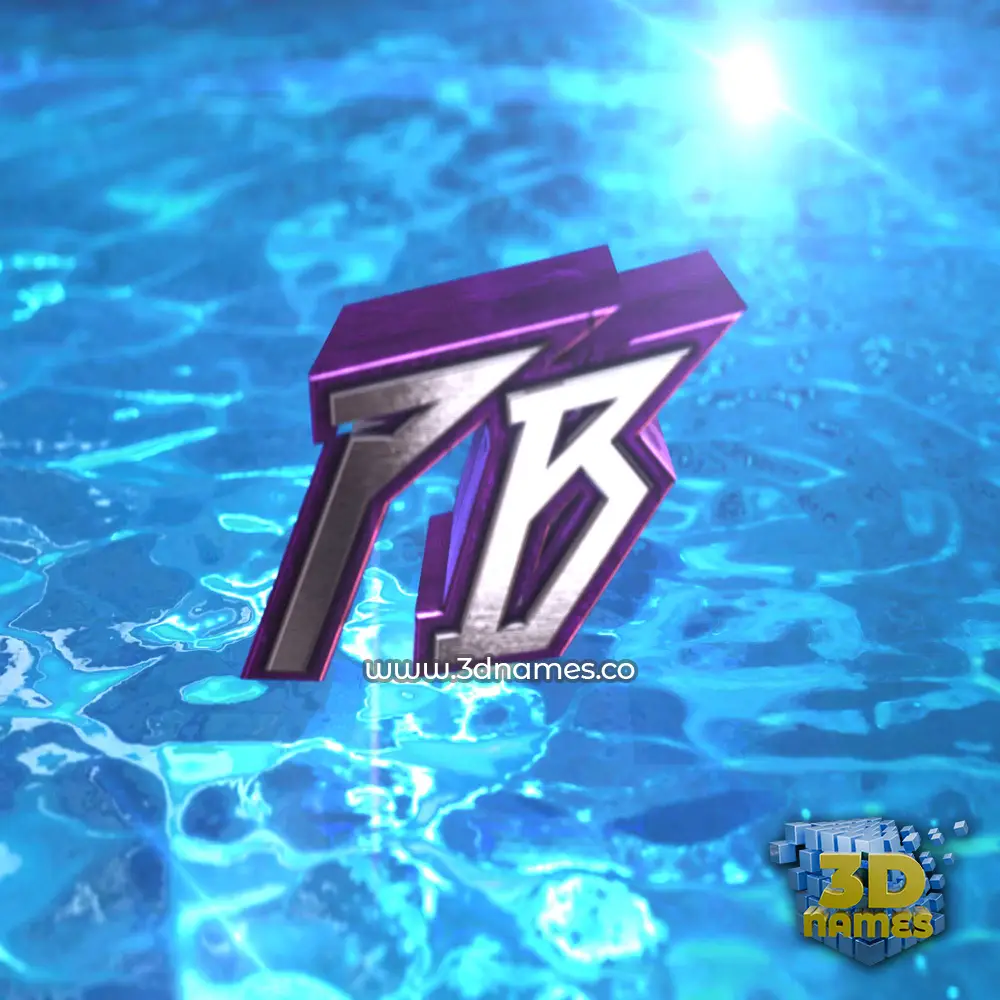 pb in Water 2015 style - 3D name wallpaper