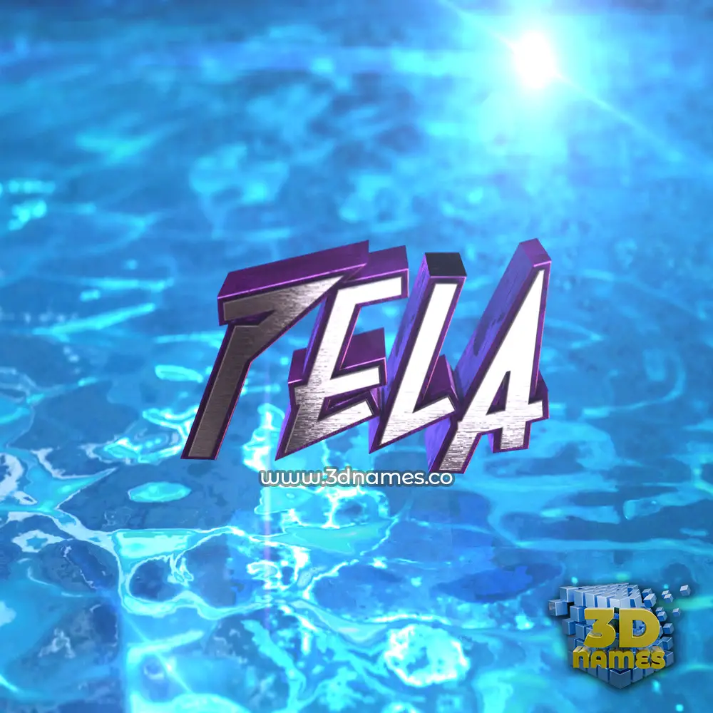 pela in Water 2015 style - 3D name wallpaper