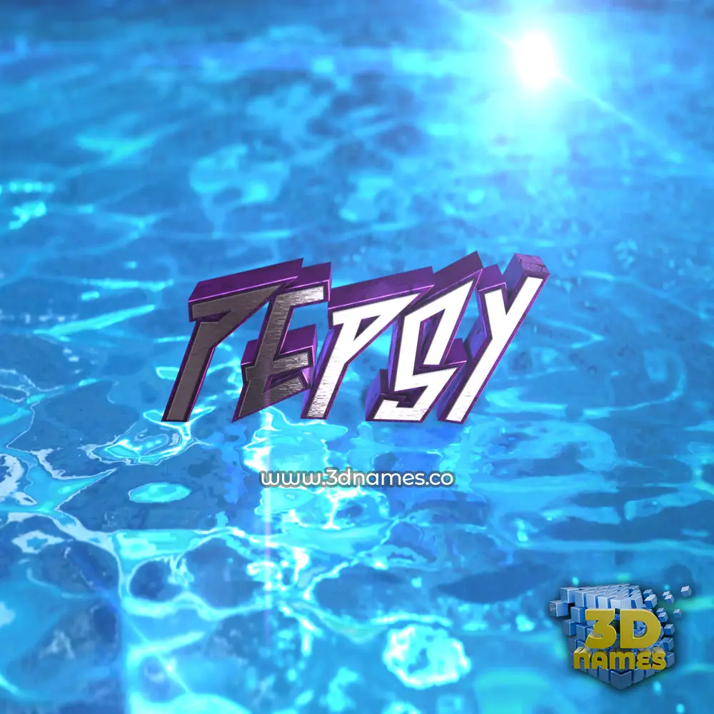 pepsy in Water 2015 style - 3D name wallpaper