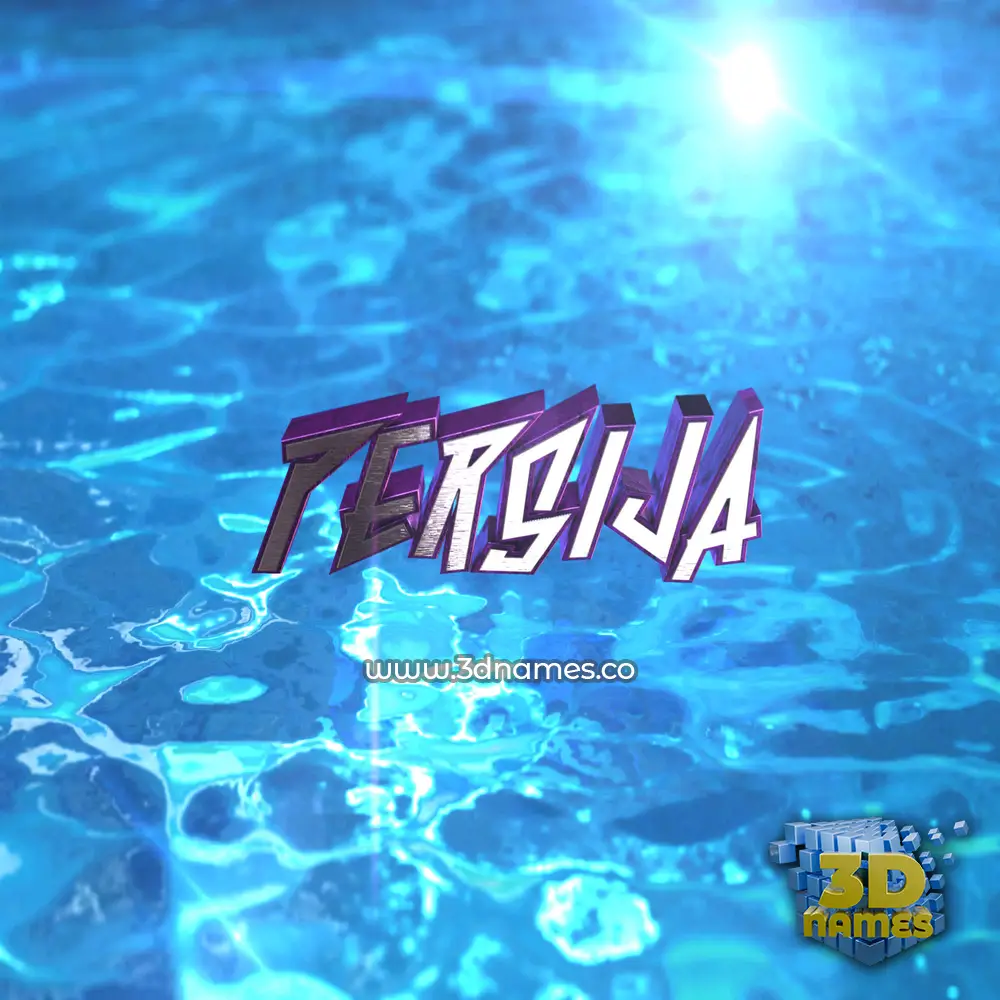 persija in Water 2015 style - 3D name wallpaper