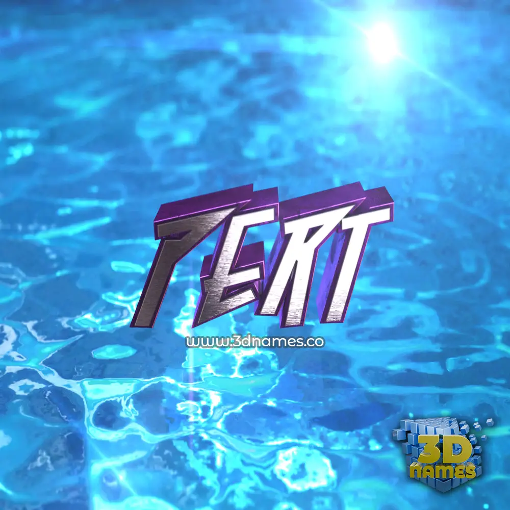 pert in Water 2015 style - 3D name wallpaper