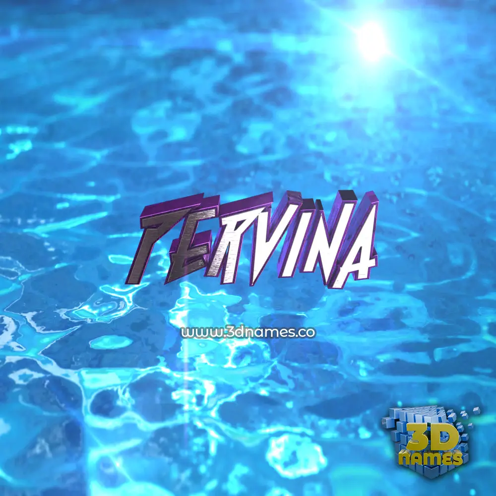 pervina in Water 2015 style - 3D name wallpaper