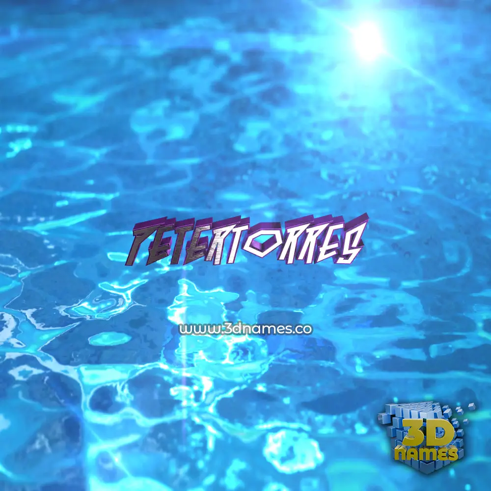 petertorres in Water 2015 style - 3D name wallpaper