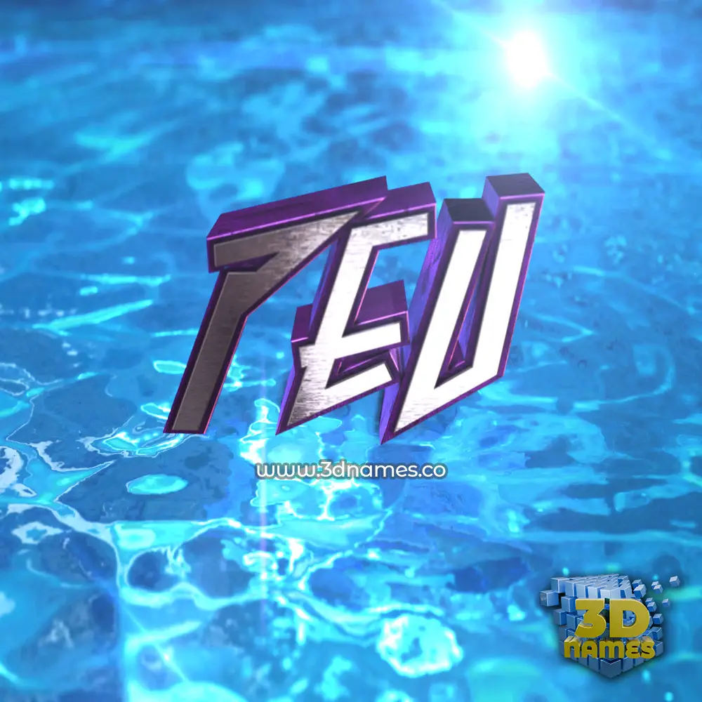 peu in Water 2015 style - 3D name wallpaper