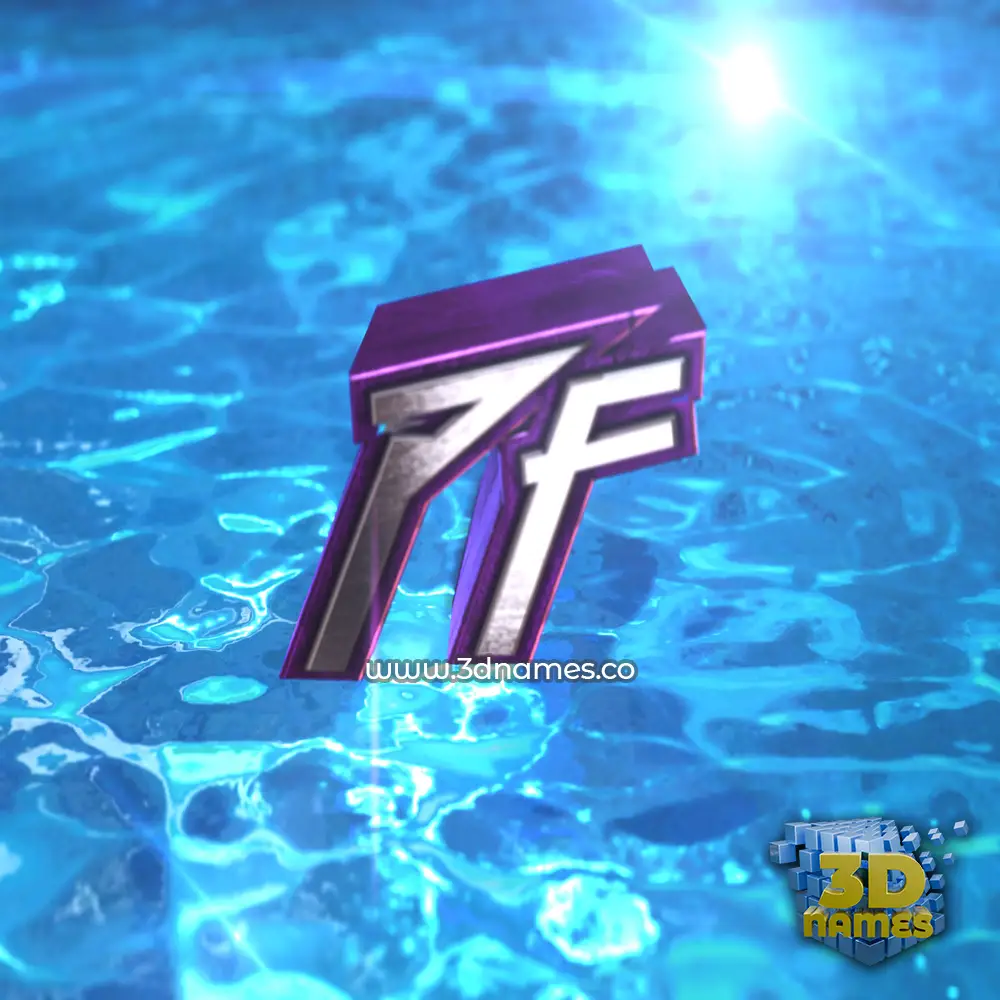 pf in Water 2015 style - 3D name wallpaper