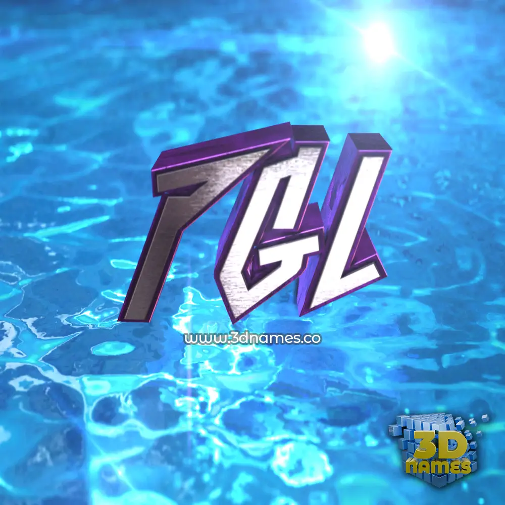 pgl in Water 2015 style - 3D name wallpaper