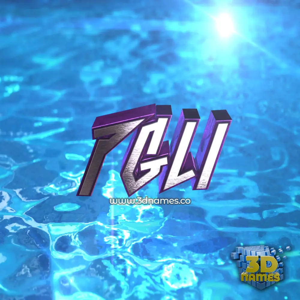 pgli in Water 2015 style - 3D name wallpaper