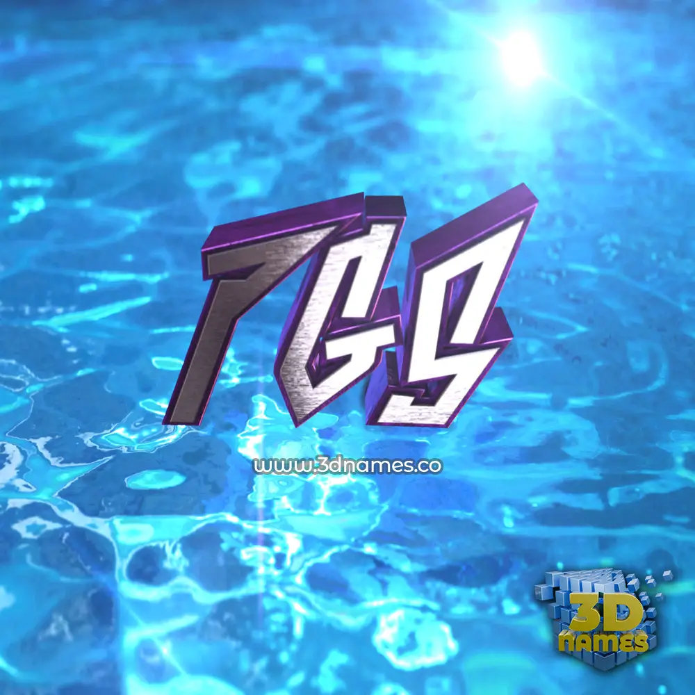 pgs in Water 2015 style - 3D name wallpaper