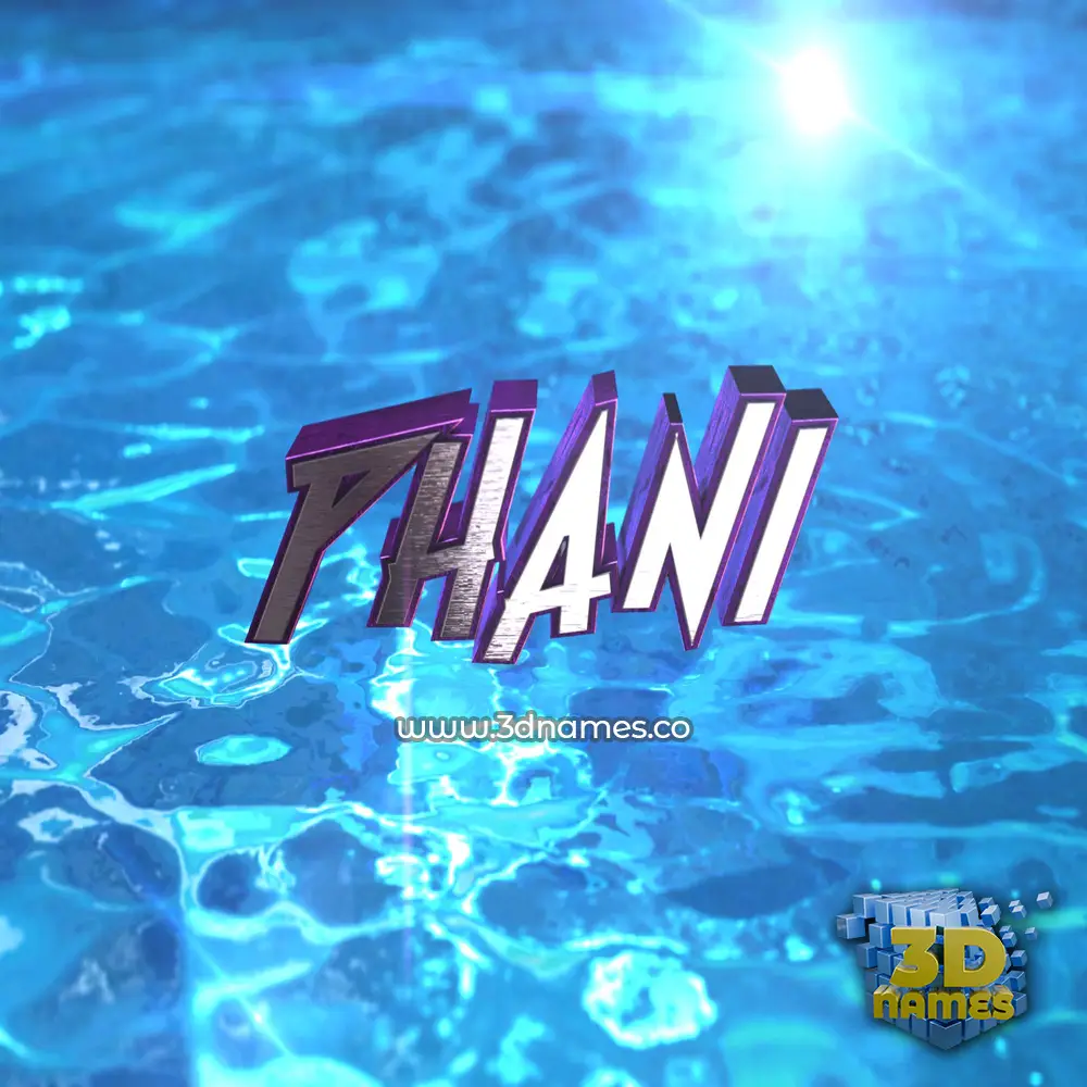 phani in Water 2015 style - 3D name wallpaper