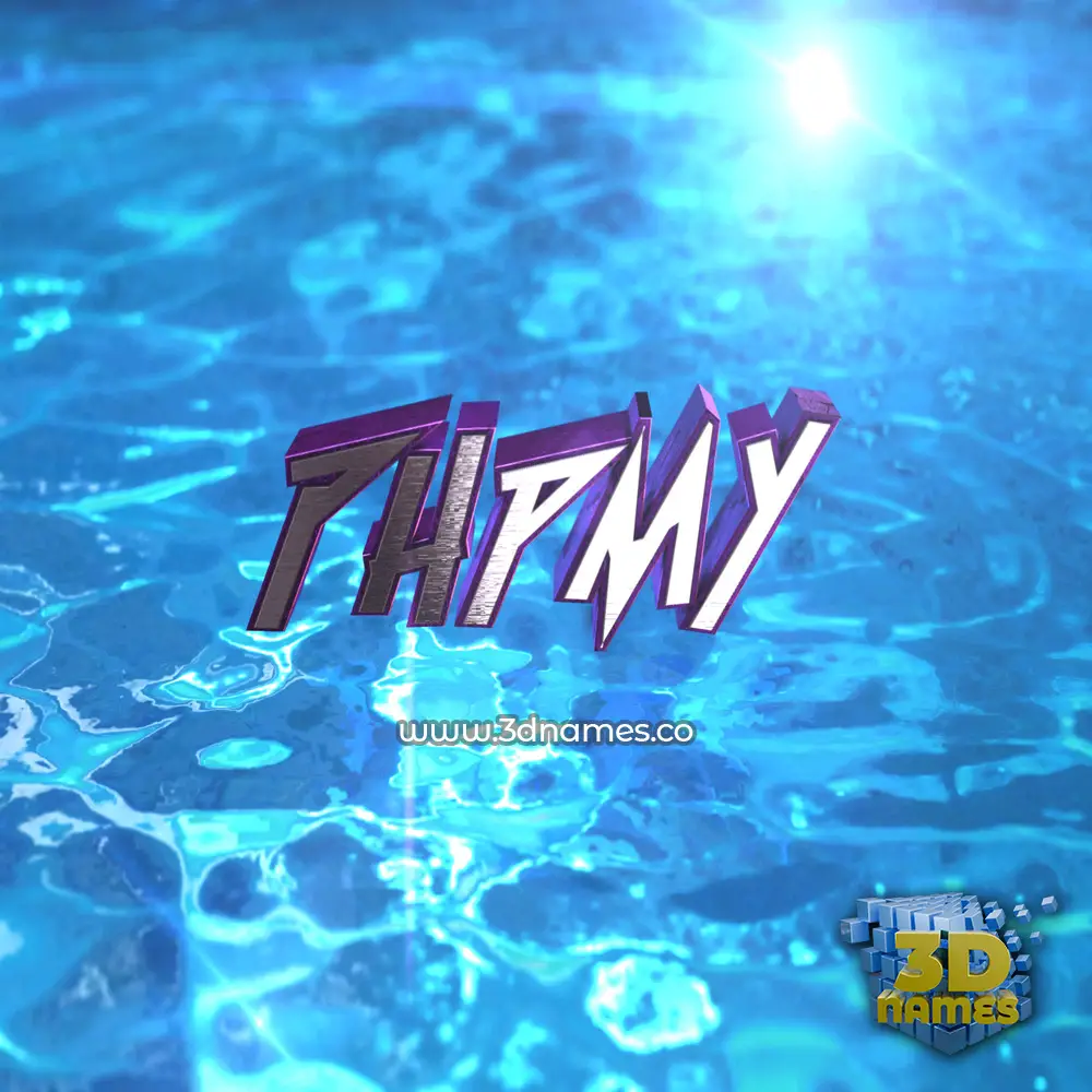 phpmy in Water 2015 style - 3D name wallpaper