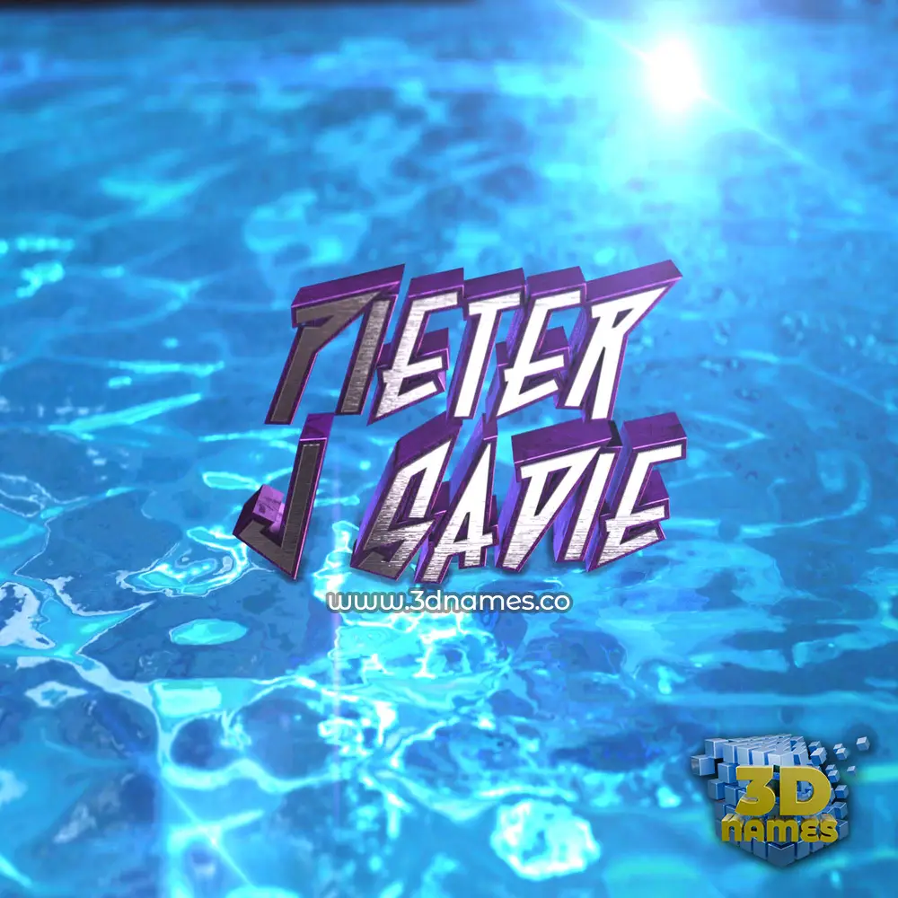 pieter j sadie in Water 2015 style - 3D name wallpaper