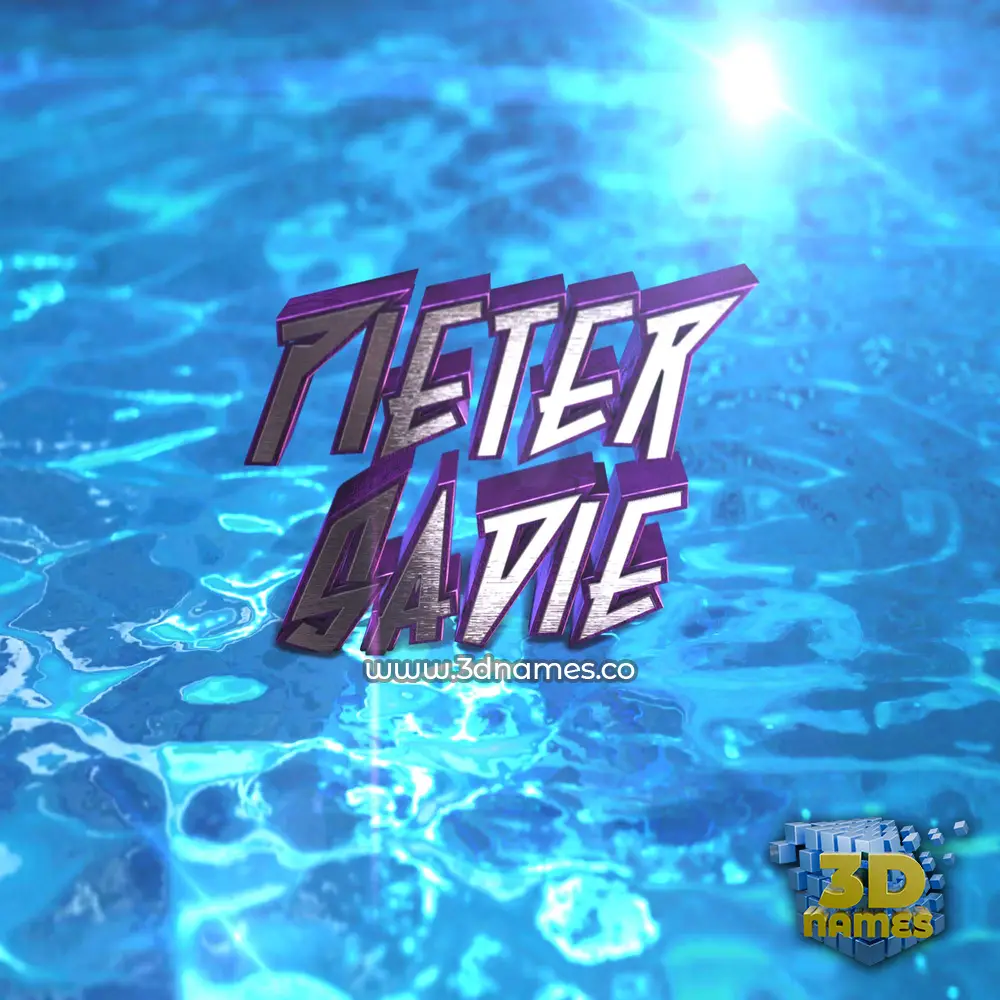 pieter sadie in Water 2015 style - 3D name wallpaper