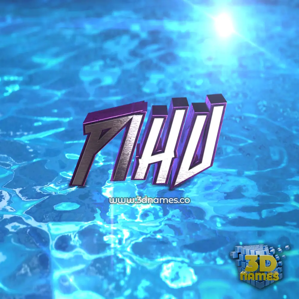 pihu in Water 2015 style - 3D name wallpaper