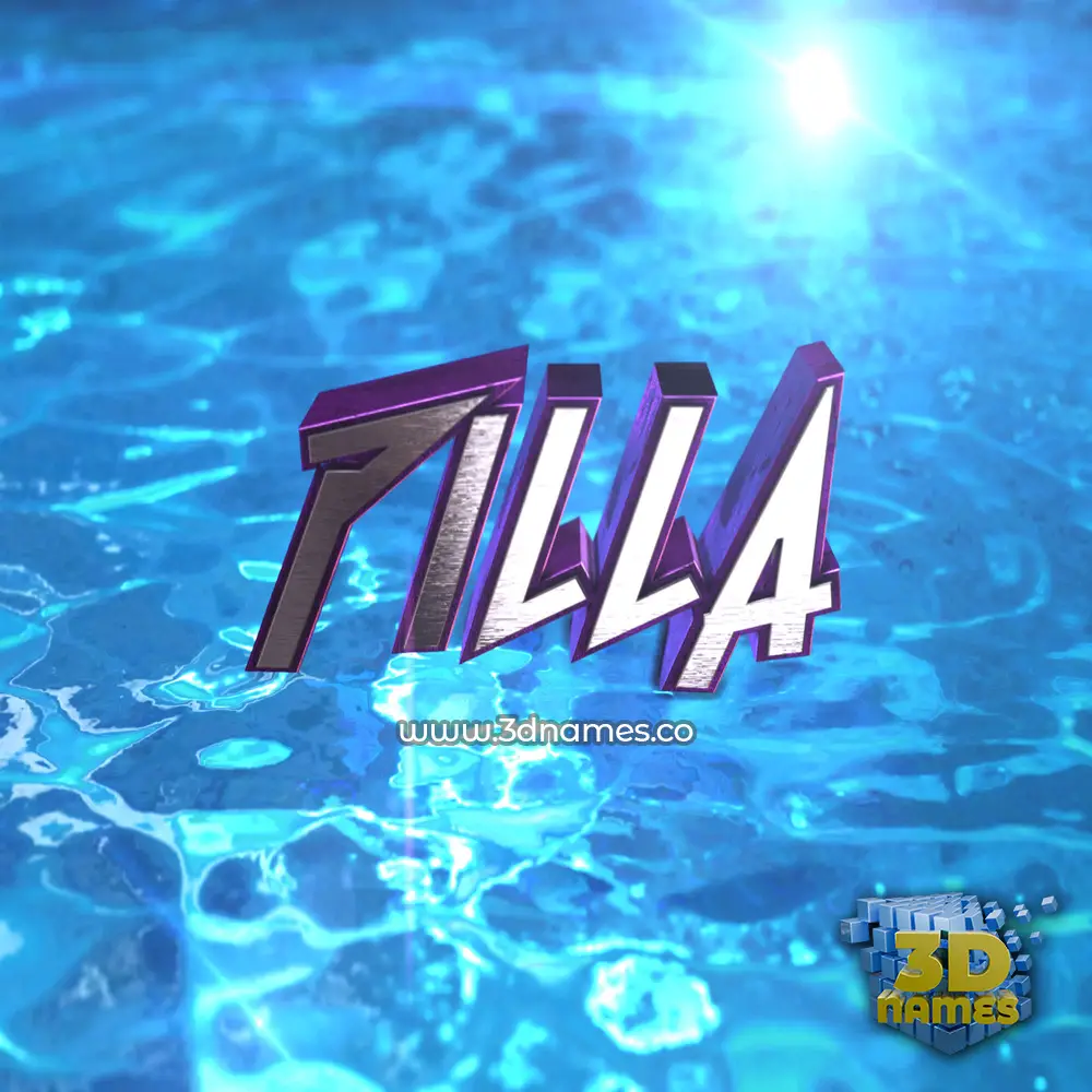 pilla in Water 2015 style - 3D name wallpaper
