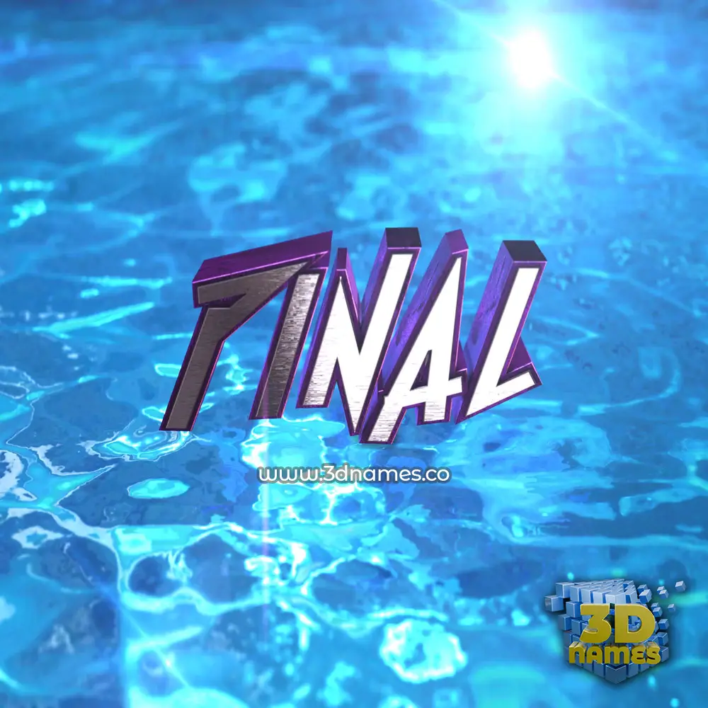 pinal in Water 2015 style - 3D name wallpaper