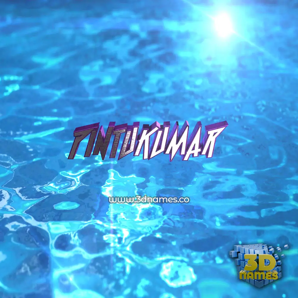pintukumar in Water 2015 style - 3D name wallpaper