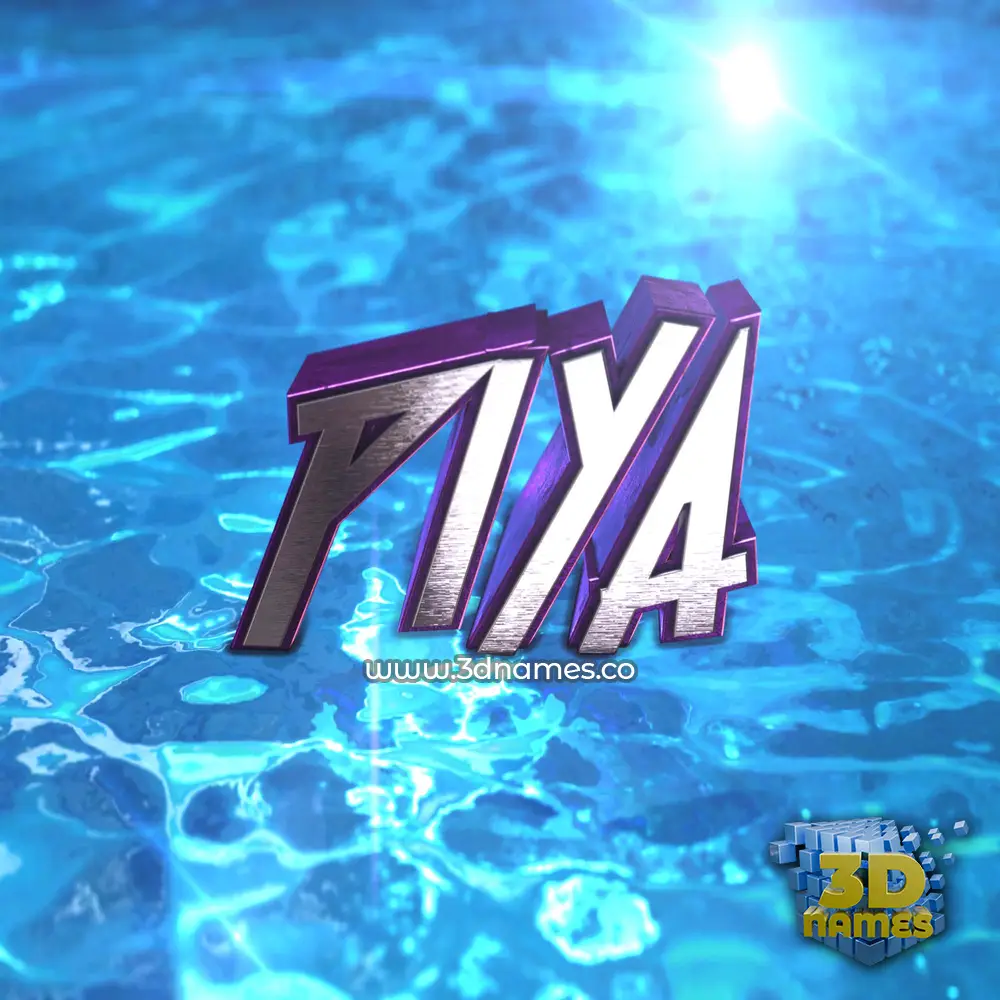 piya in Water 2015 style - 3D name wallpaper