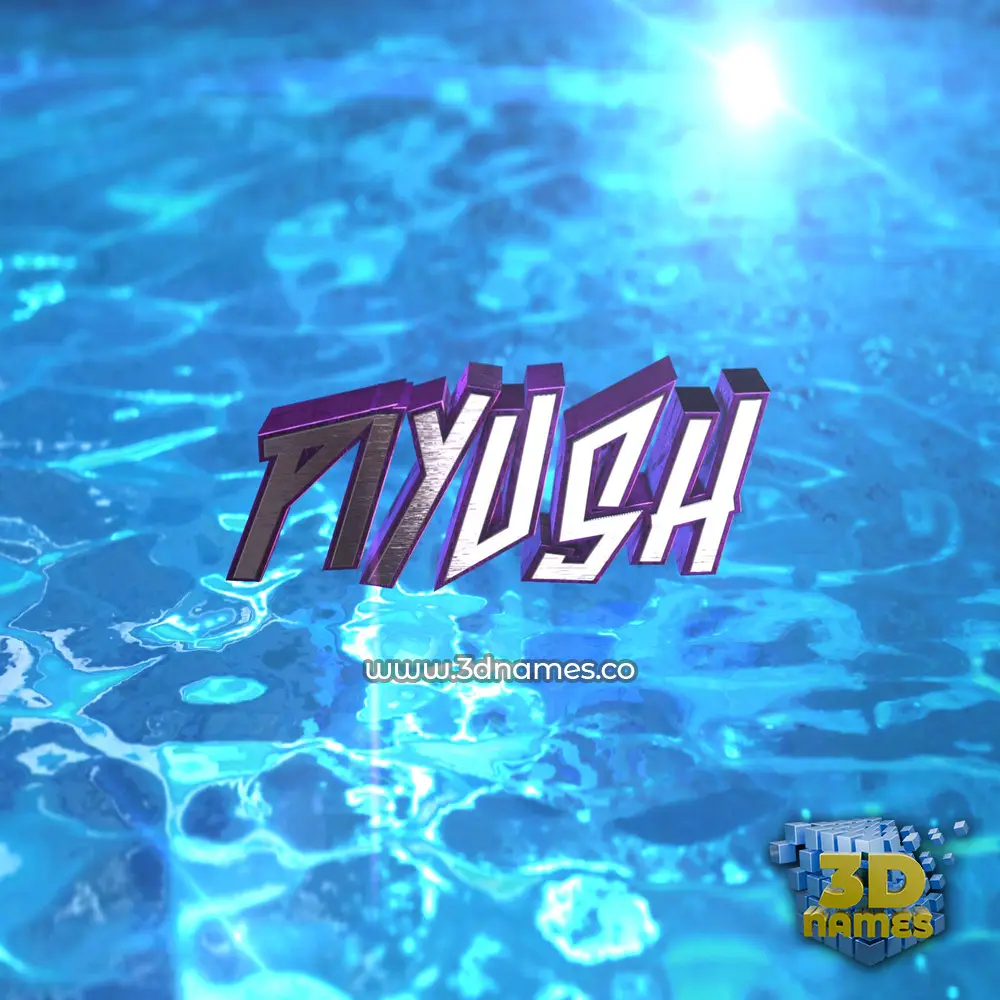 piyush in Water 2015 style - 3D name wallpaper