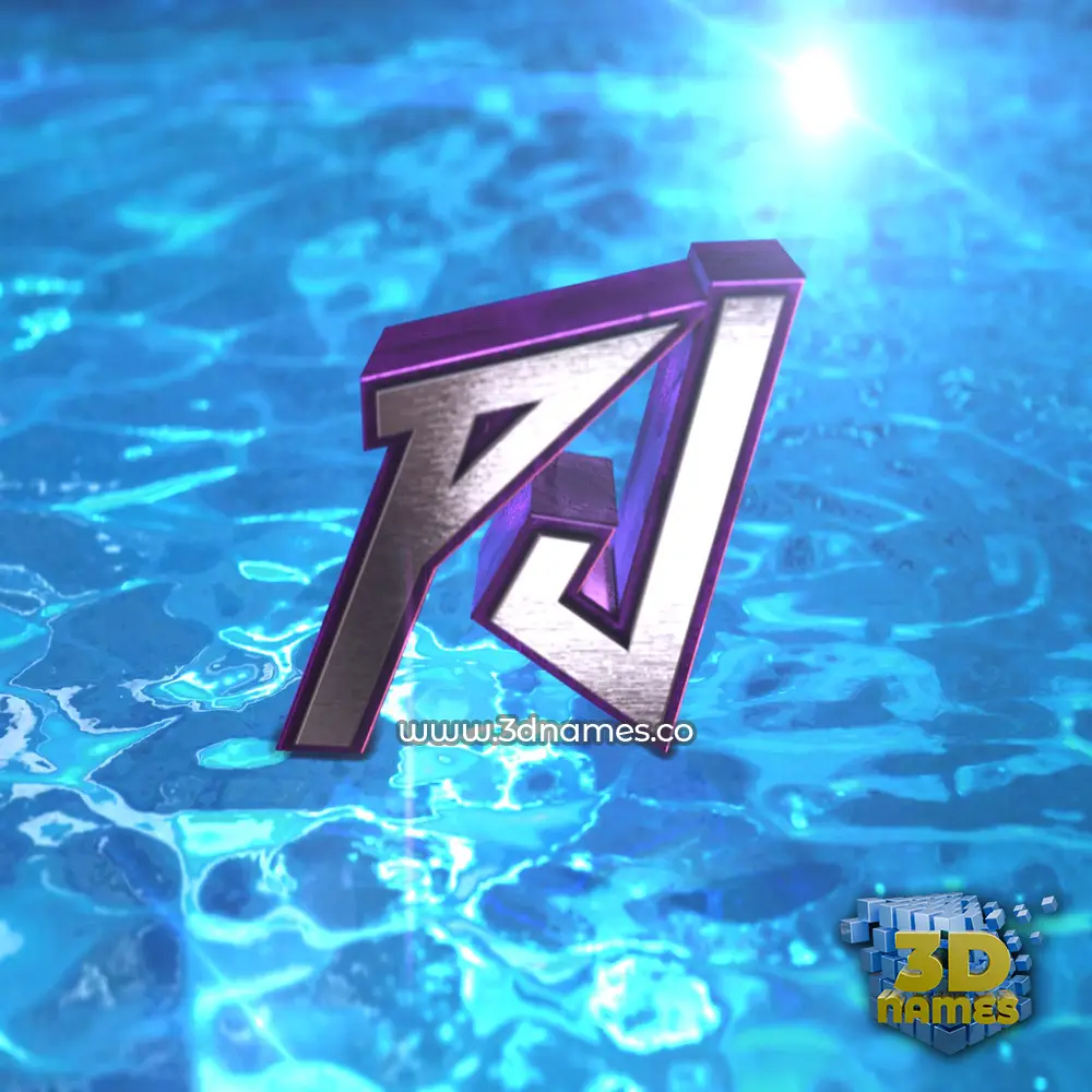 pj in Water 2015 style - 3D name wallpaper