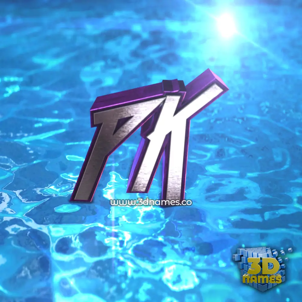 pk in Water 2015 style - 3D name wallpaper