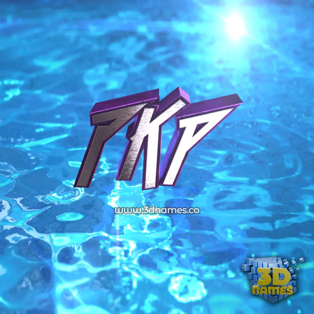 pkp in Water 2015 style - 3D name wallpaper