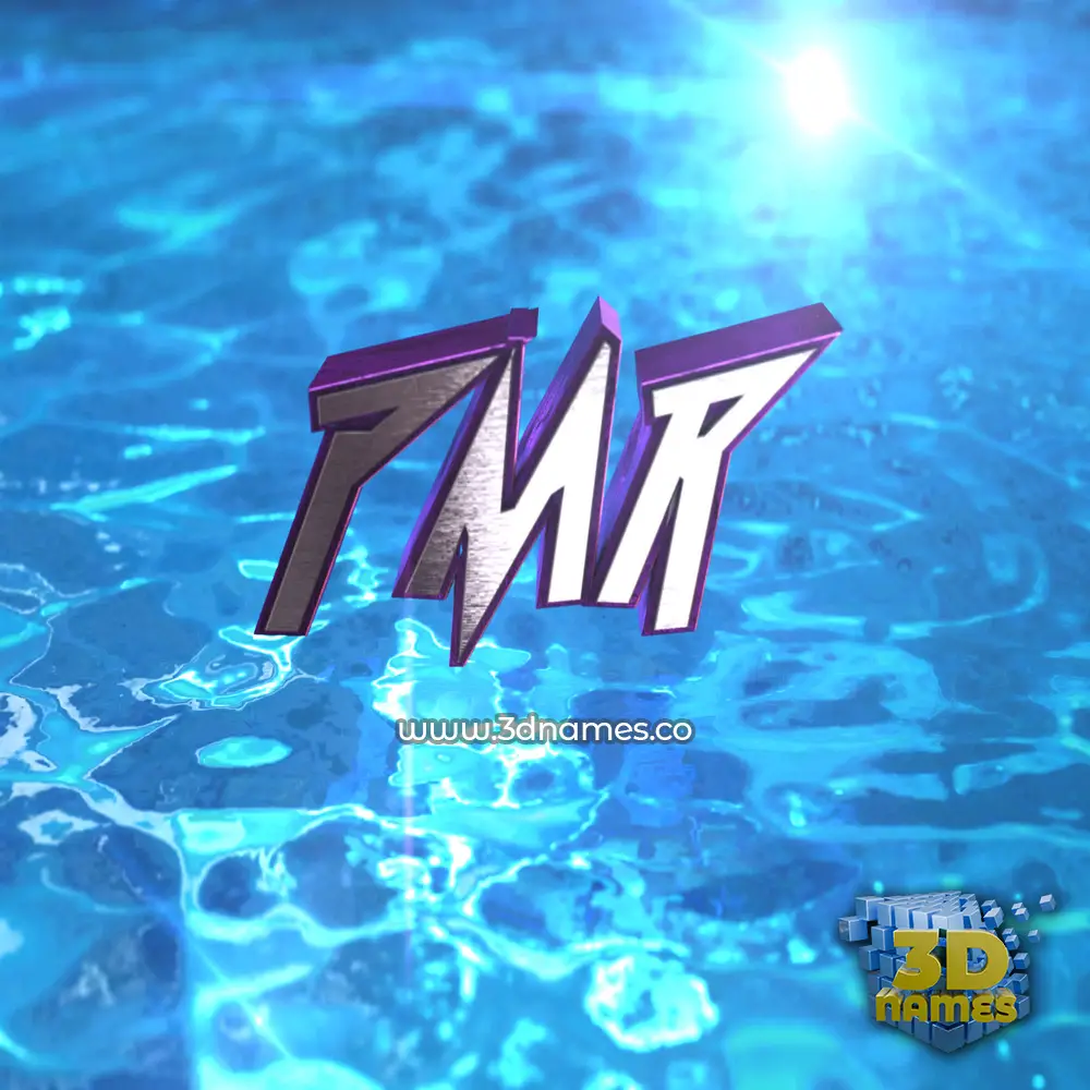 pmr in Water 2015 style - 3D name wallpaper