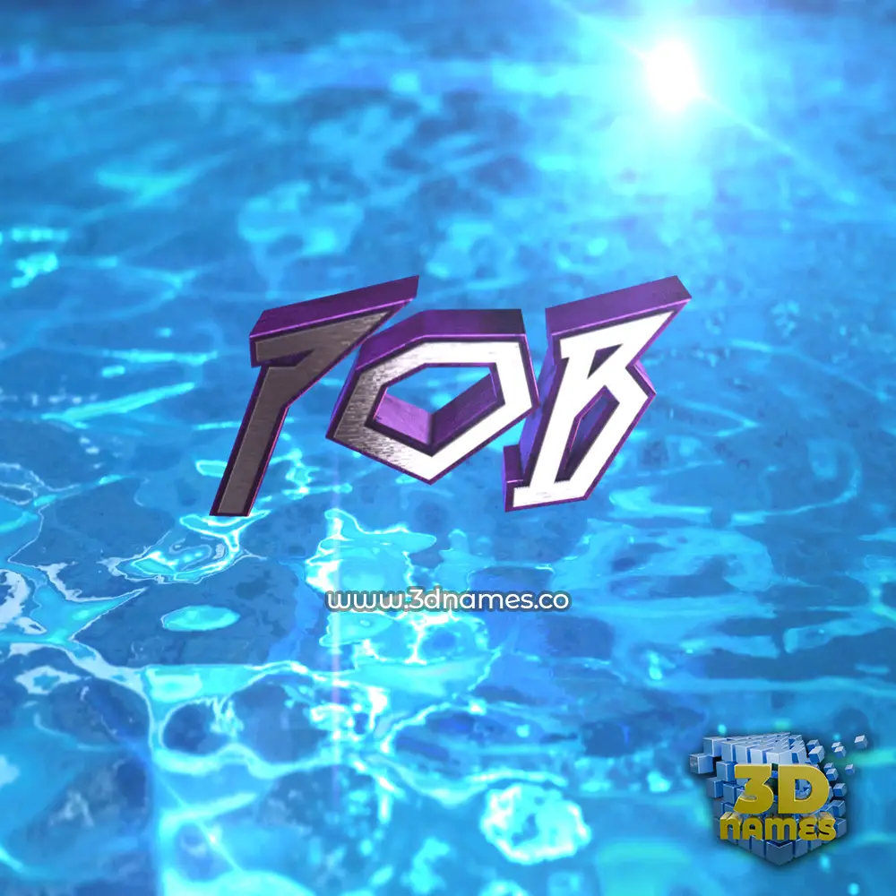 pob in Water 2015 style - 3D name wallpaper
