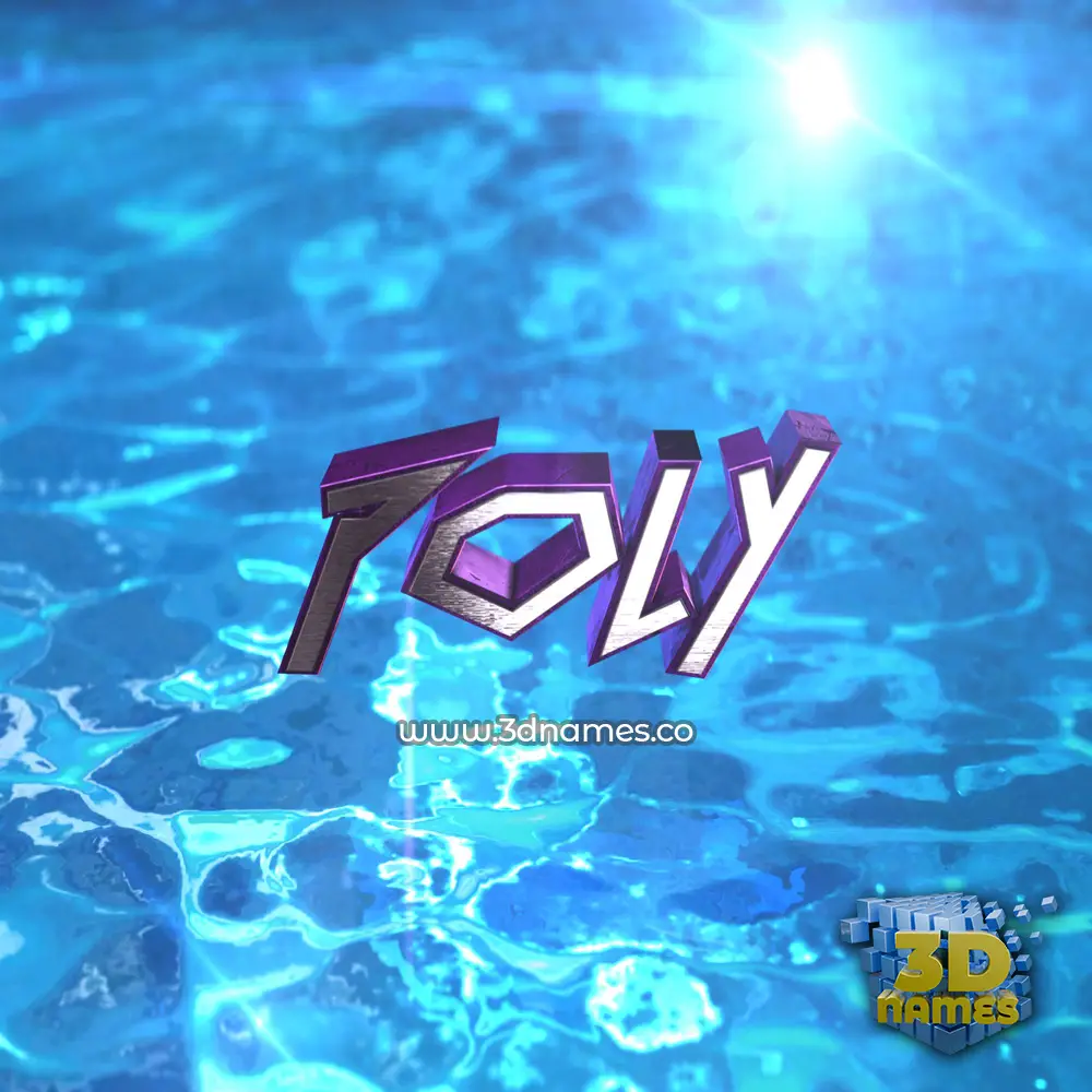 poly in Water 2015 style - 3D name wallpaper