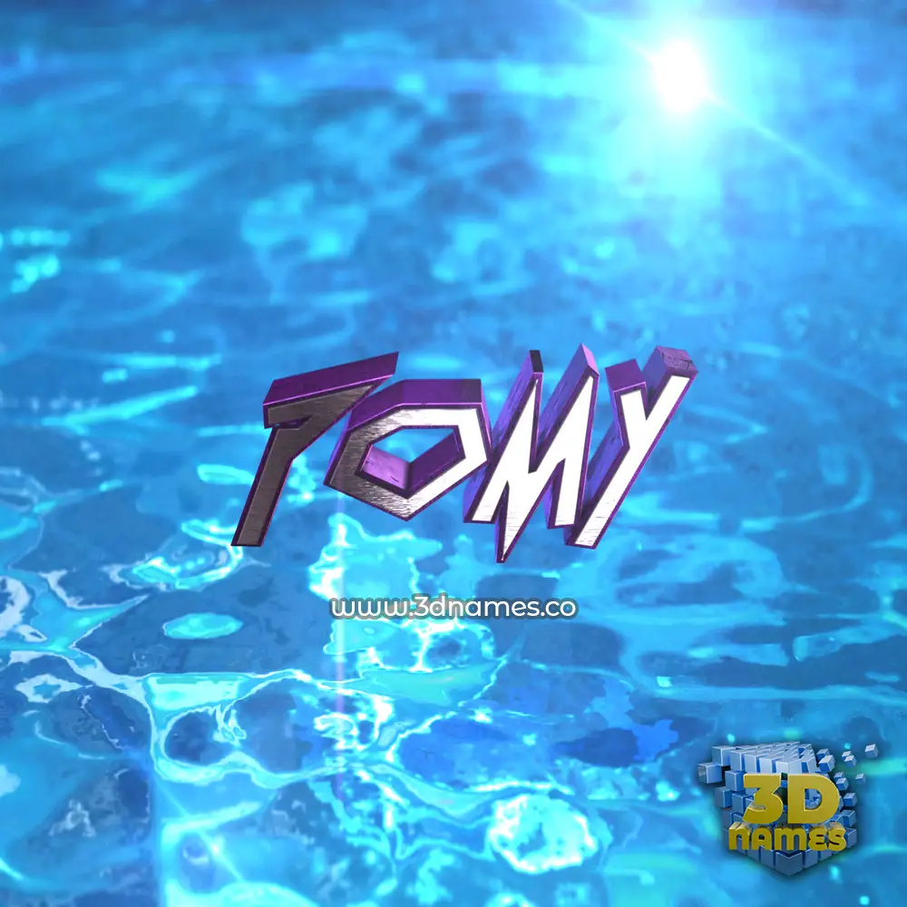 pomy in Water 2015 style - 3D name wallpaper