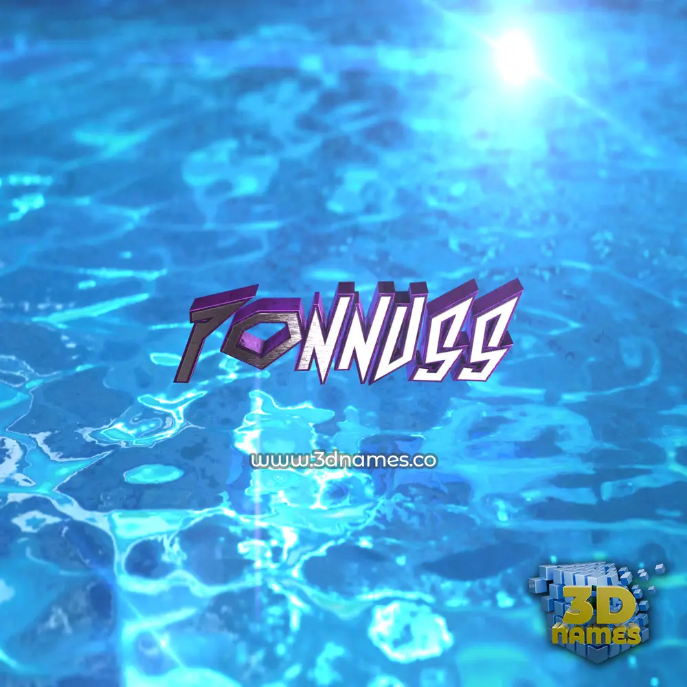 ponnuss in Water 2015 style - 3D name wallpaper