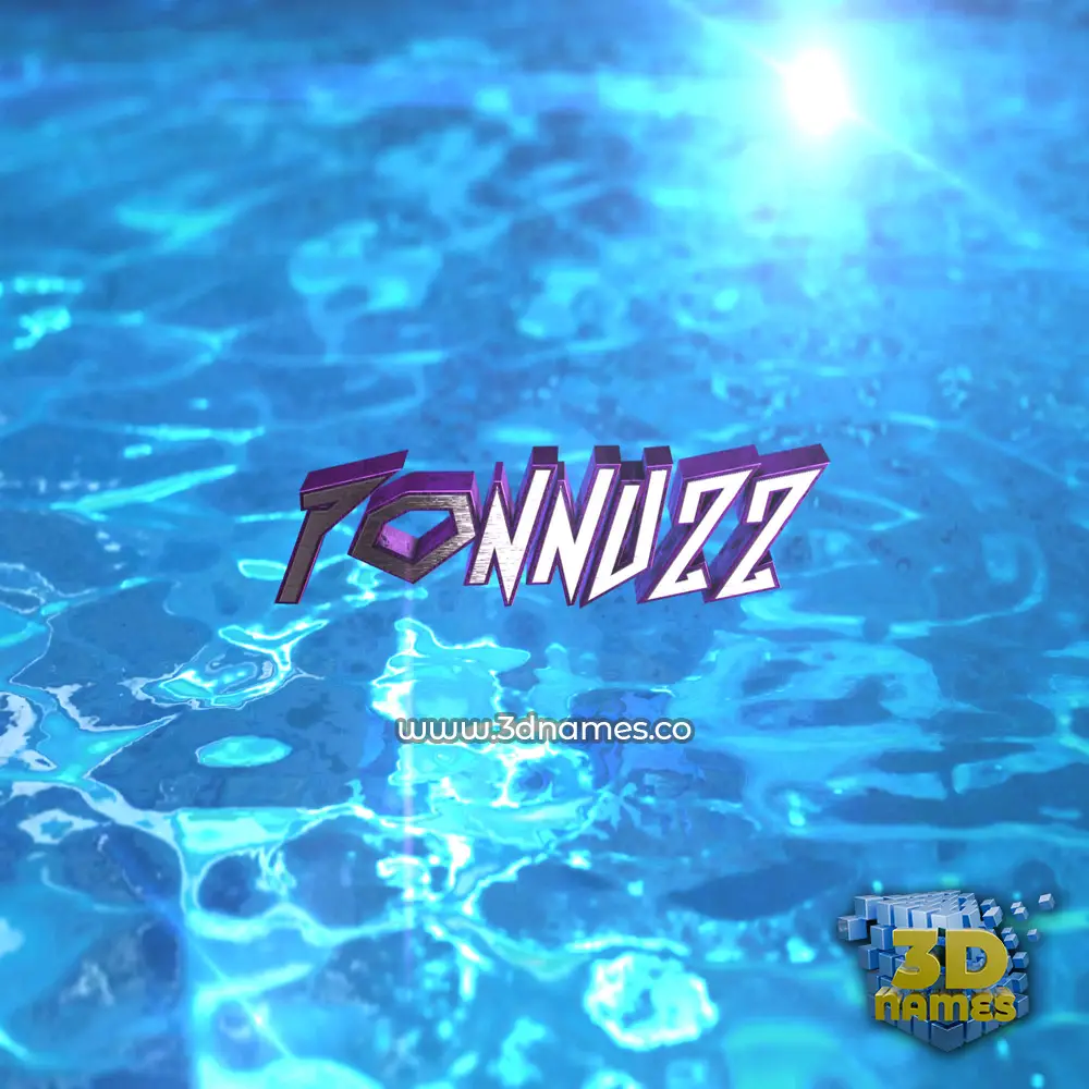 ponnuzz in Water 2015 style - 3D name wallpaper