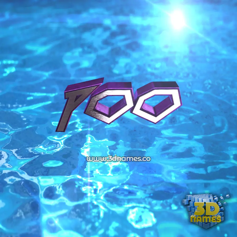 poo in Water 2015 style - 3D name wallpaper