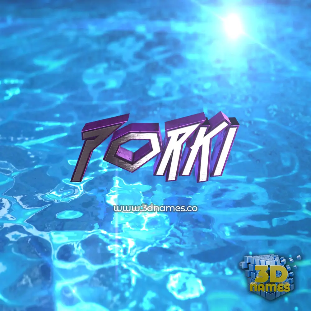 porki in Water 2015 style - 3D name wallpaper