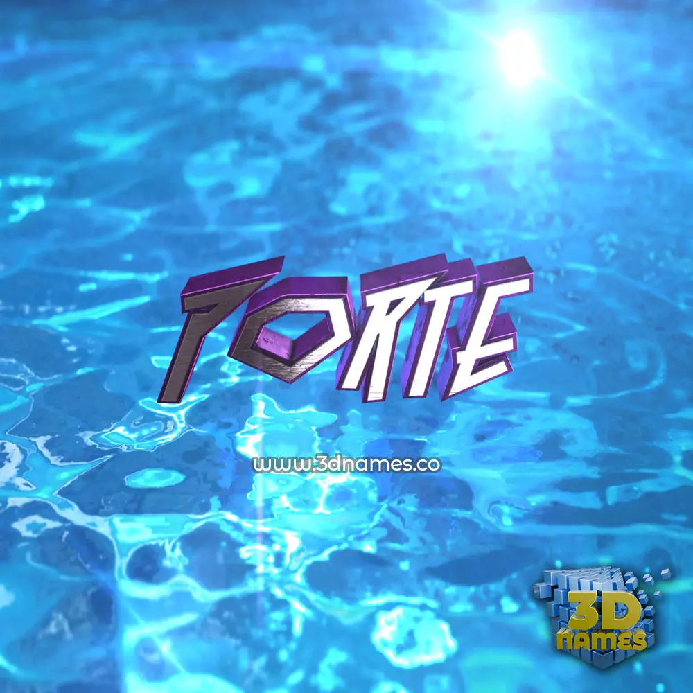 porte in Water 2015 style - 3D name wallpaper