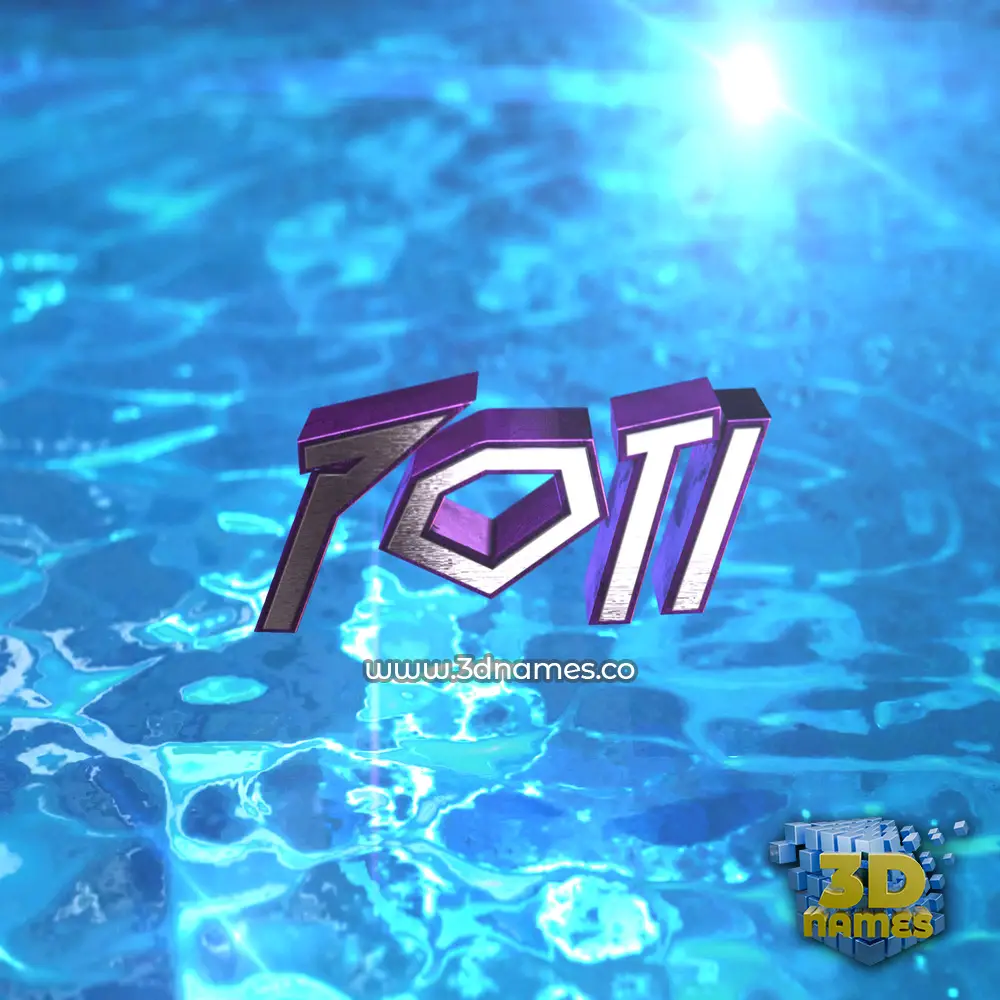 poti in Water 2015 style - 3D name wallpaper