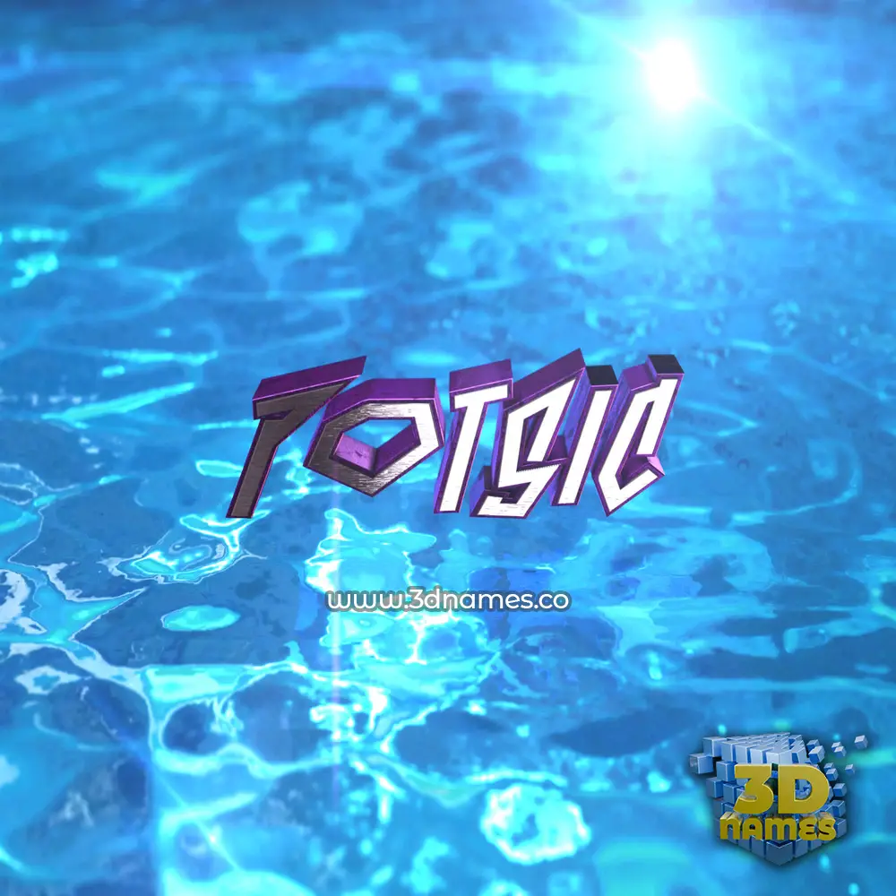potsic in Water 2015 style - 3D name wallpaper