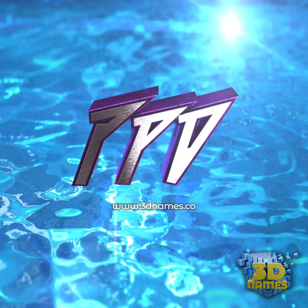 ppd in Water 2015 style - 3D name wallpaper