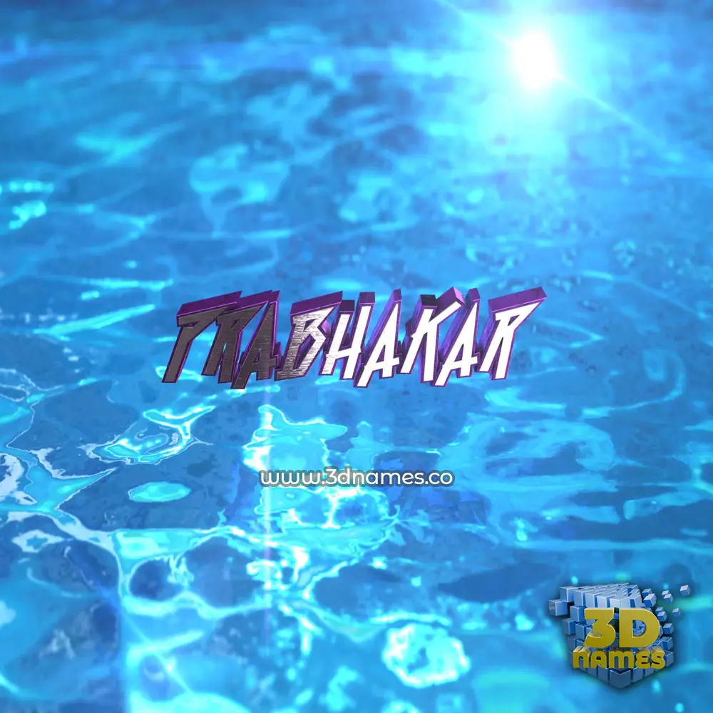 prabhakar in Water 2015 style - 3D name wallpaper