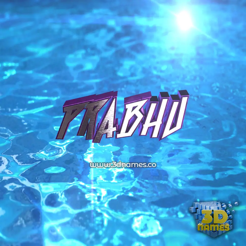prabhu in Water 2015 style - 3D name wallpaper