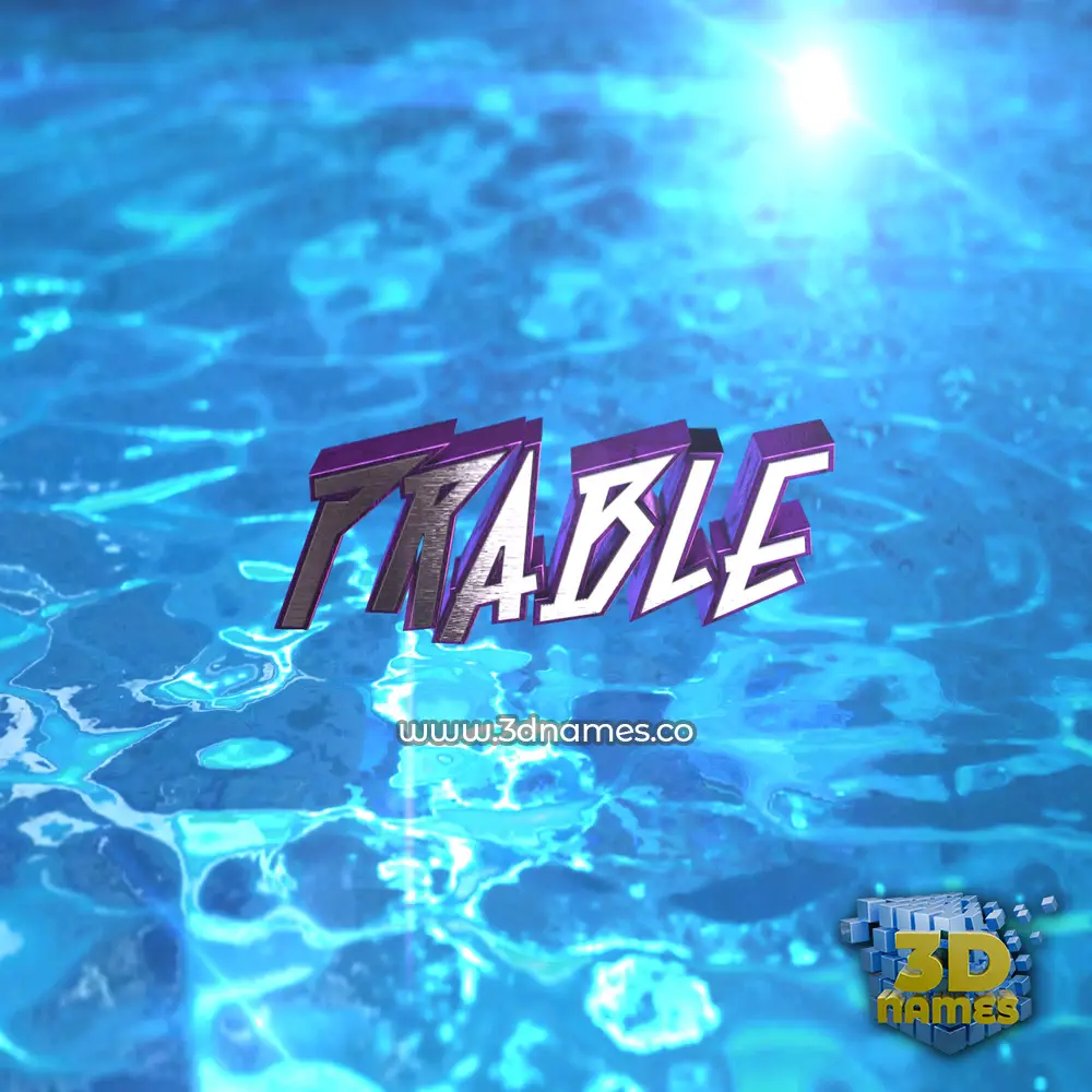 prable in Water 2015 style - 3D name wallpaper