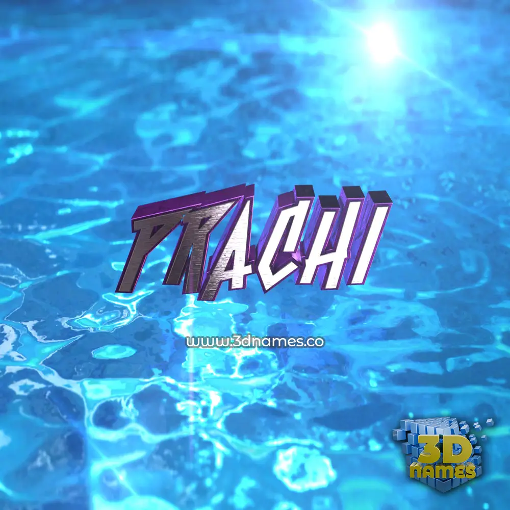 prachi in Water 2015 style - 3D name wallpaper