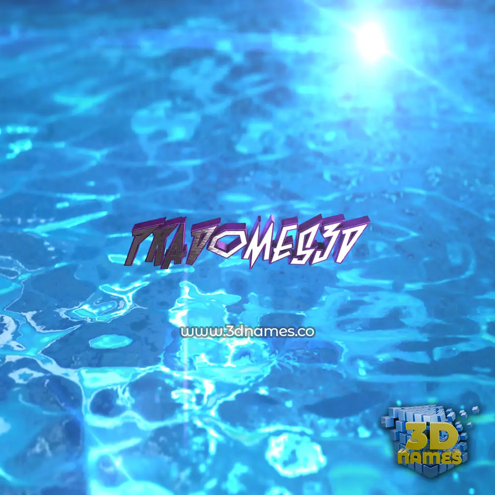 pradomes3d in Water 2015 style - 3D name wallpaper
