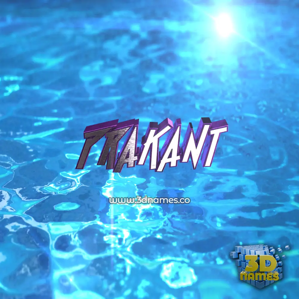 prakant in Water 2015 style - 3D name wallpaper