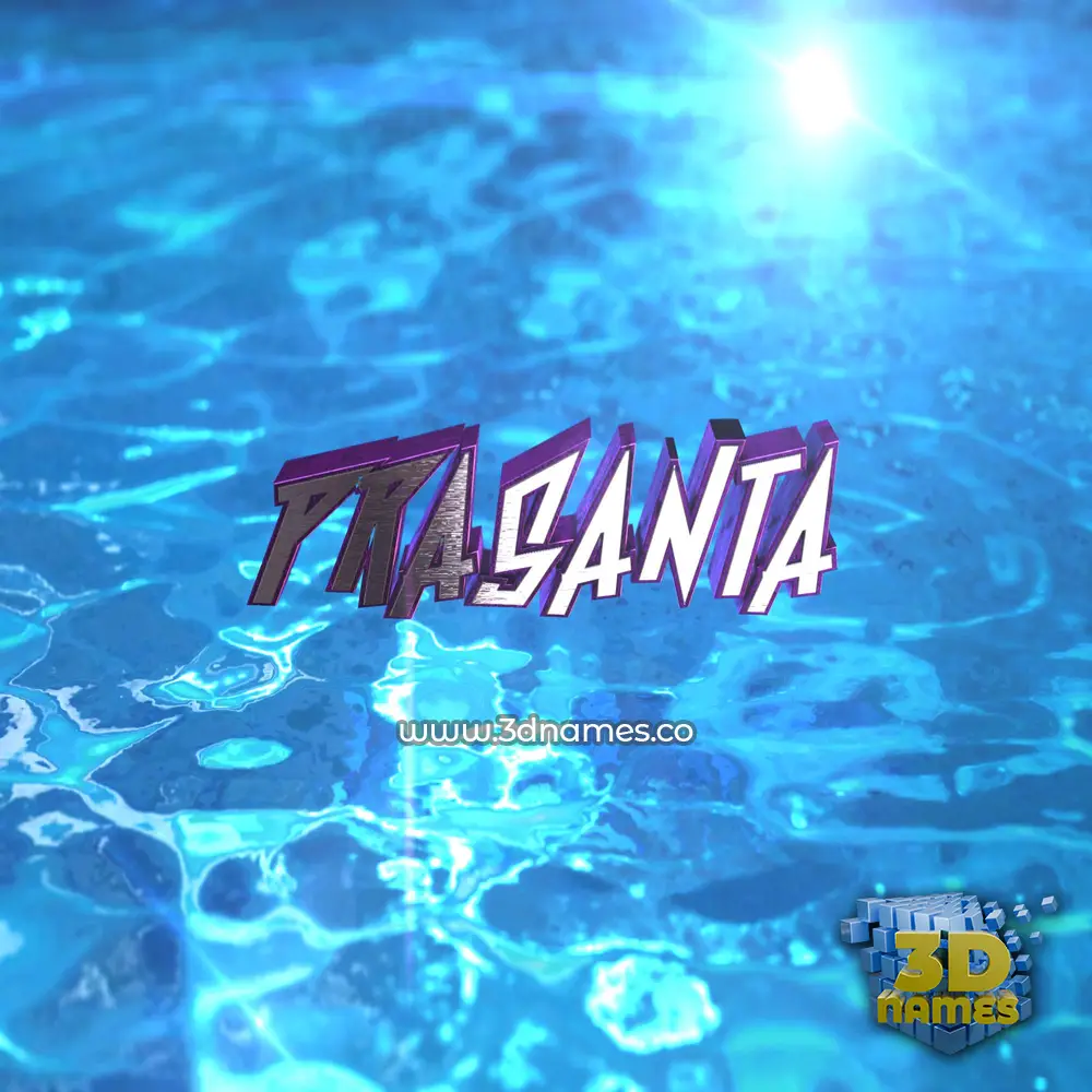 prasanta in Water 2015 style - 3D name wallpaper