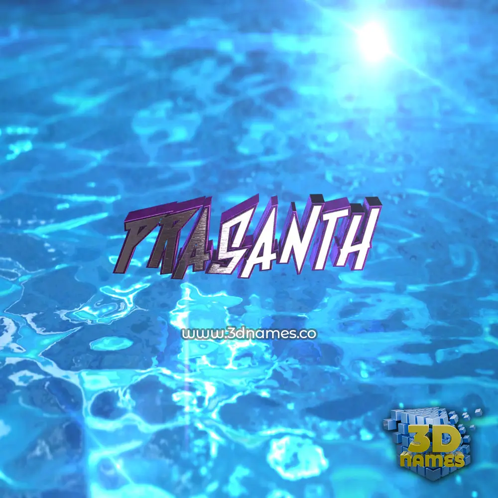 prasanth in Water 2015 style - 3D name wallpaper