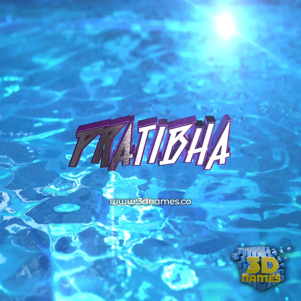 pratibha in Water 2015 style - 3D name wallpaper