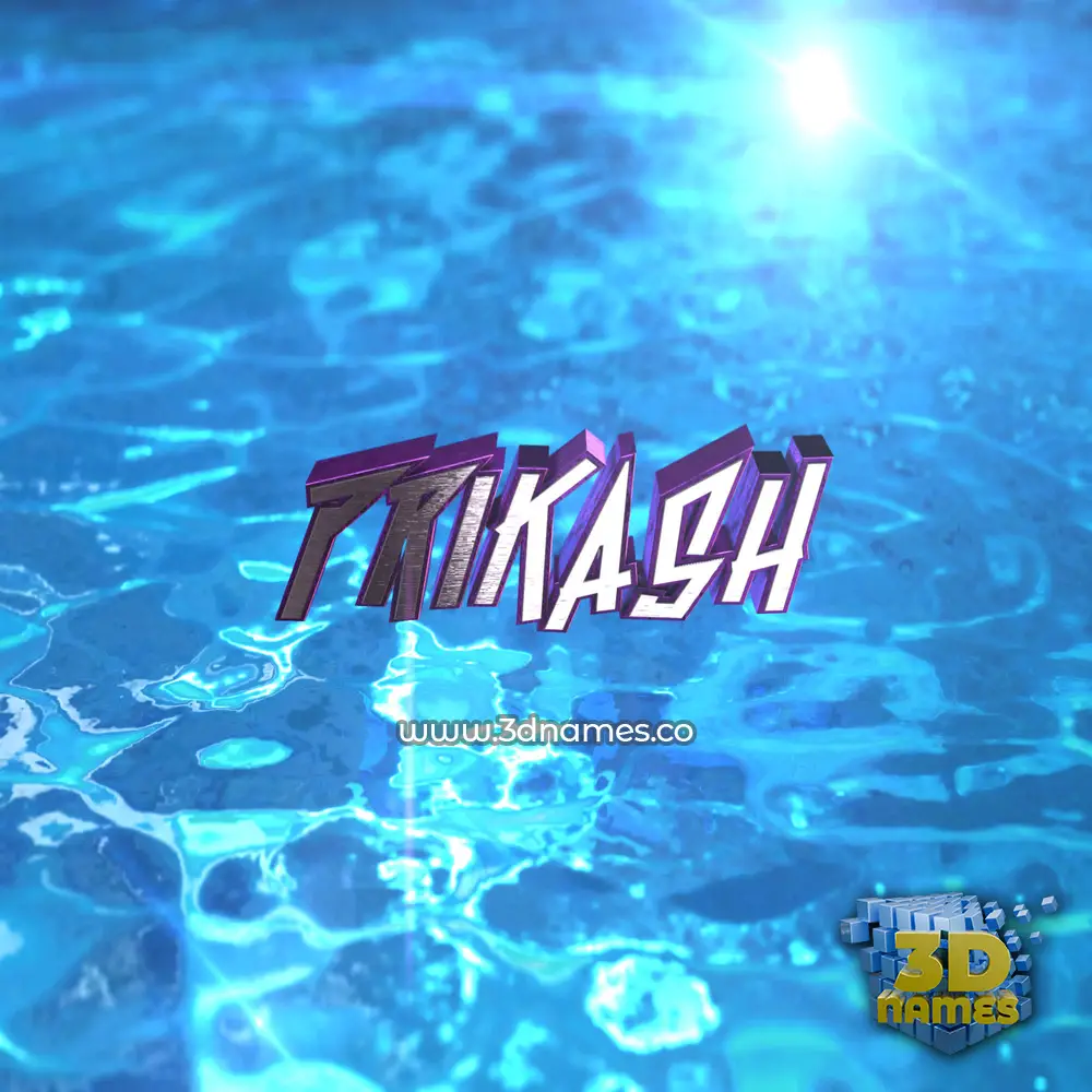 prikash in Water 2015 style - 3D name wallpaper