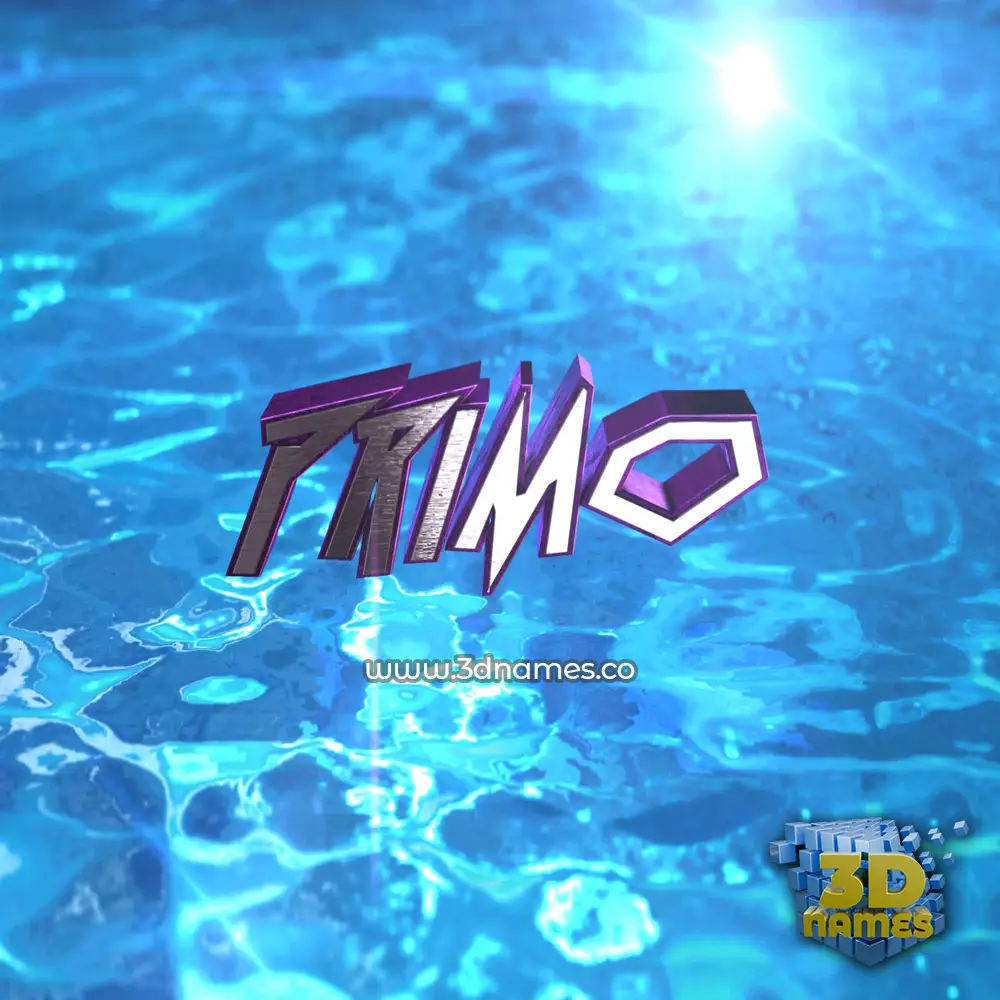 primo in Water 2015 style - 3D name wallpaper