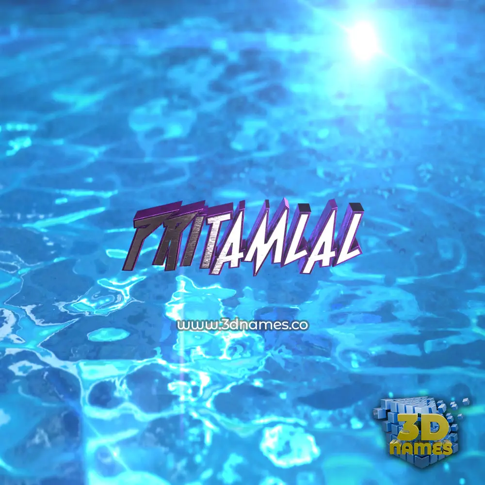 pritamlal in Water 2015 style - 3D name wallpaper