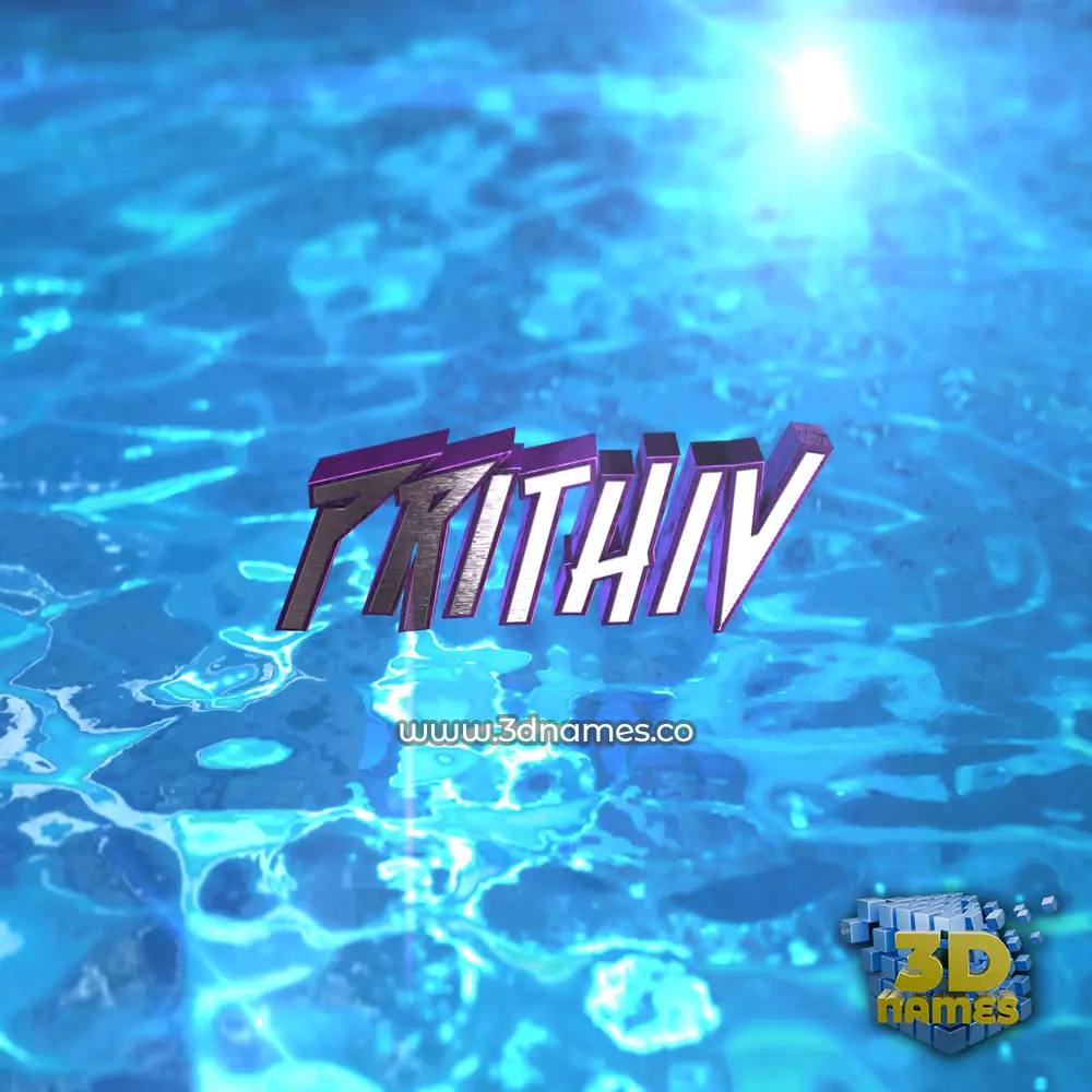 prithiv in Water 2015 style - 3D name wallpaper